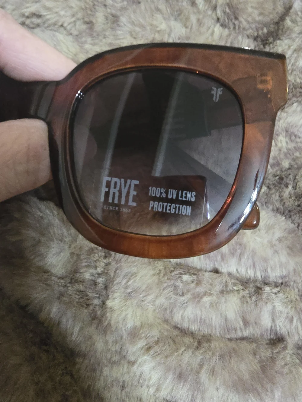 Frye Women's Brown Tortoiseshell Square Sunglasses